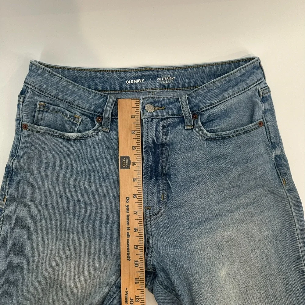 Old Navy Jeans Womens 8‎ Blue High Rise OG Straight Leg Secret Smooth Pockets